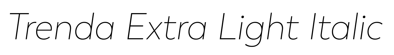 Trenda Extra Light Italic